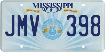 MS license plate JMV398
