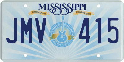 MS license plate JMV415
