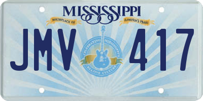 MS license plate JMV417