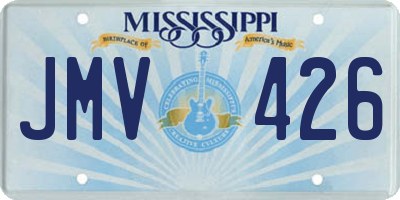 MS license plate JMV426