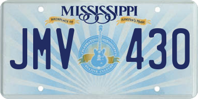 MS license plate JMV430