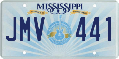 MS license plate JMV441
