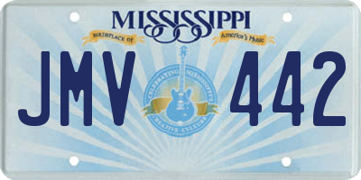 MS license plate JMV442