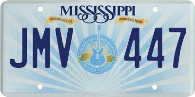 MS license plate JMV447