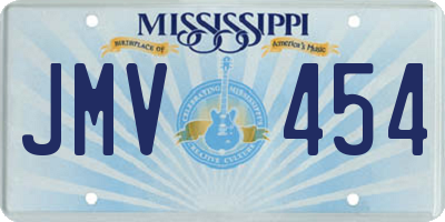 MS license plate JMV454
