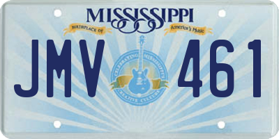 MS license plate JMV461