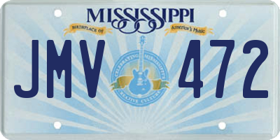 MS license plate JMV472