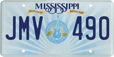MS license plate JMV490