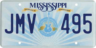 MS license plate JMV495