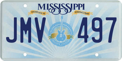 MS license plate JMV497