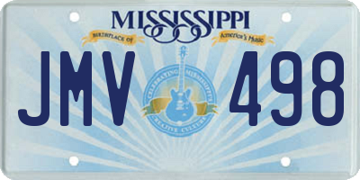 MS license plate JMV498