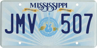 MS license plate JMV507
