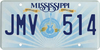 MS license plate JMV514