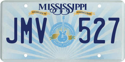MS license plate JMV527