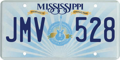 MS license plate JMV528