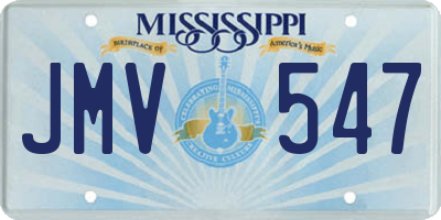 MS license plate JMV547