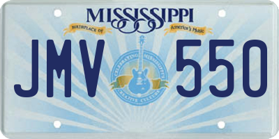 MS license plate JMV550