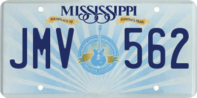 MS license plate JMV562