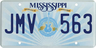 MS license plate JMV563