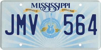 MS license plate JMV564
