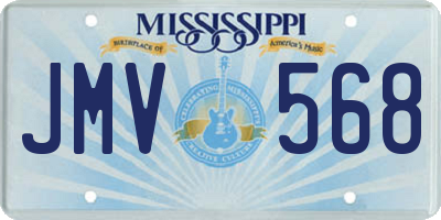 MS license plate JMV568