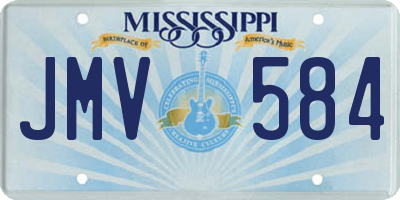 MS license plate JMV584