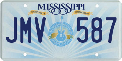 MS license plate JMV587