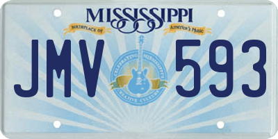 MS license plate JMV593