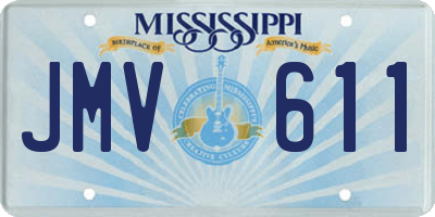 MS license plate JMV611