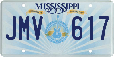 MS license plate JMV617