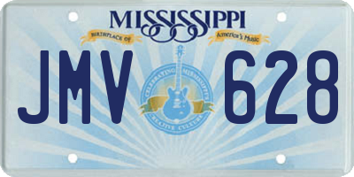 MS license plate JMV628