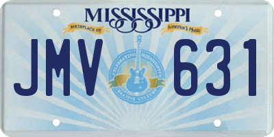 MS license plate JMV631