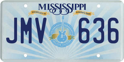 MS license plate JMV636