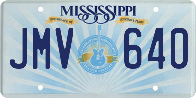 MS license plate JMV640