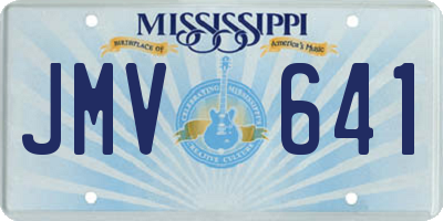 MS license plate JMV641
