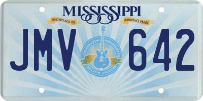 MS license plate JMV642