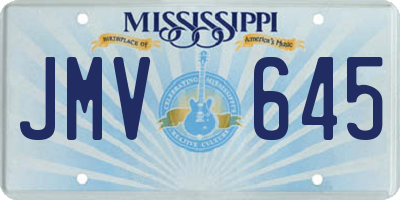MS license plate JMV645