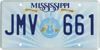 MS license plate JMV661