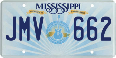 MS license plate JMV662