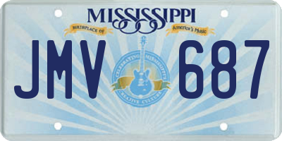MS license plate JMV687
