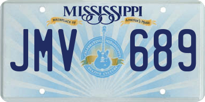 MS license plate JMV689