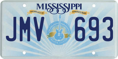 MS license plate JMV693