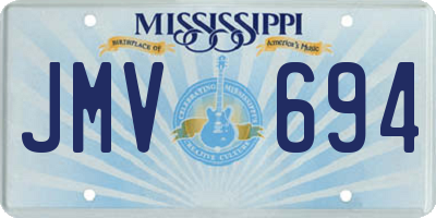 MS license plate JMV694
