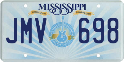MS license plate JMV698