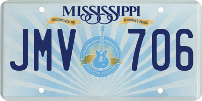 MS license plate JMV706