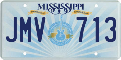 MS license plate JMV713
