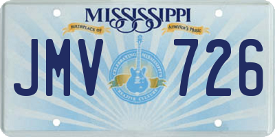 MS license plate JMV726
