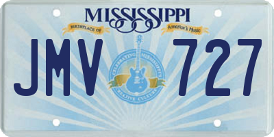 MS license plate JMV727