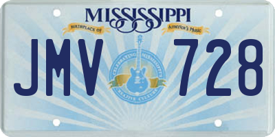 MS license plate JMV728