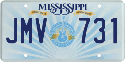 MS license plate JMV731